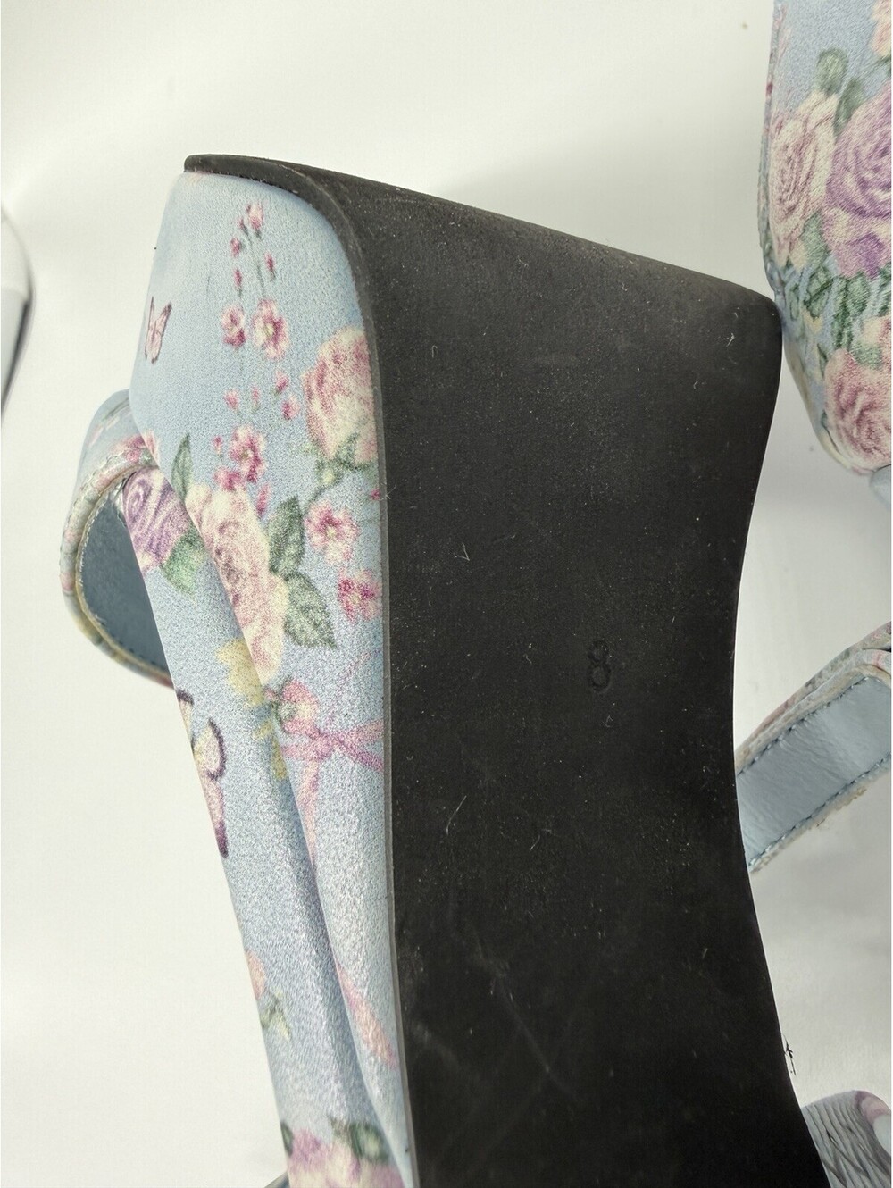 Sugar Thrillz Love and War Studded Floral Cottagecore Heels Fairy 8 NWOT *read* - Picture 9 of 9